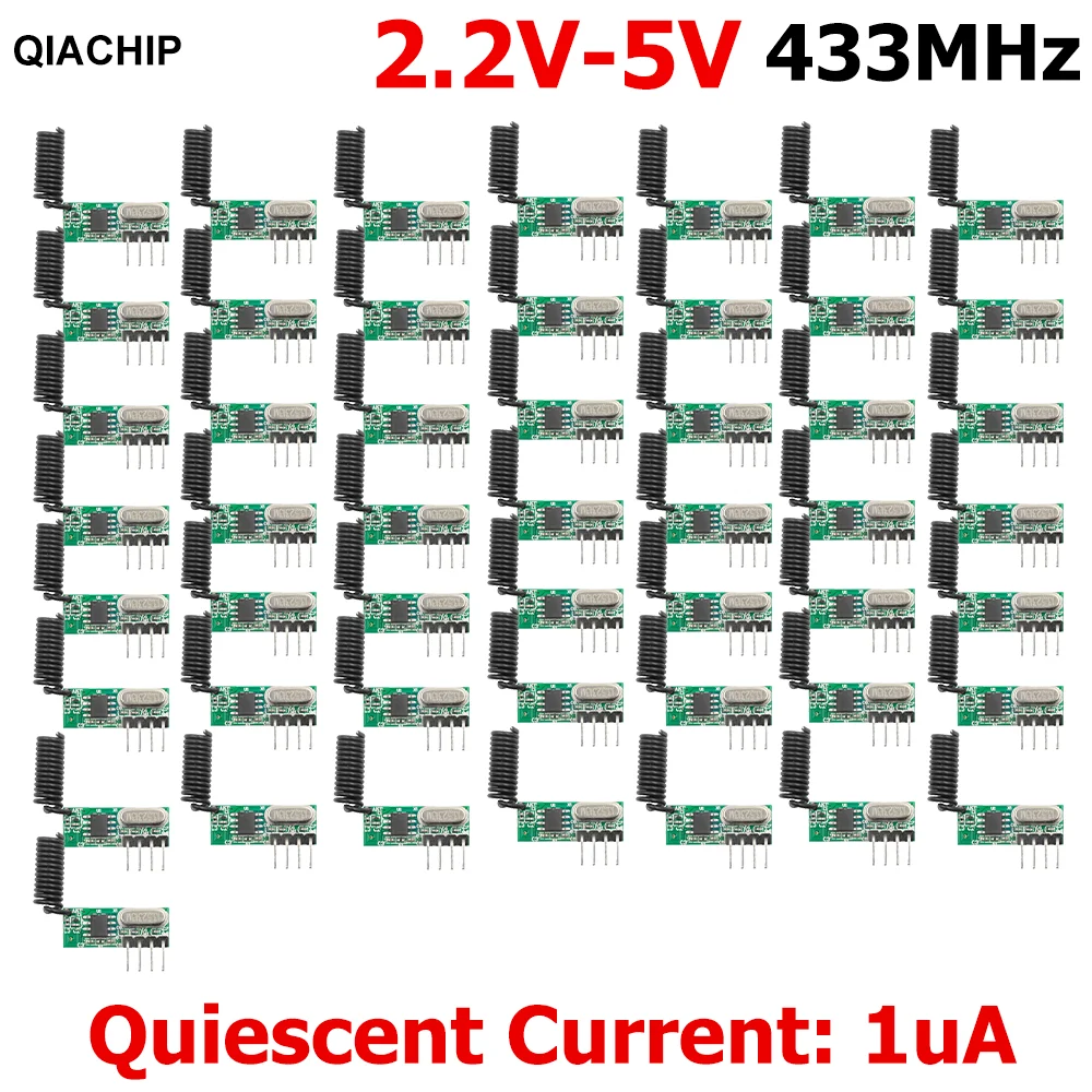 Qiachip 433 Mhz Ricevitore Rf Supereterodina Uhf Ask Rf 433.92Mhz Kit Modulo Di Controllo Remoto Di Piccole Dimensioni A Bassa Potenza Per Arduino Uno