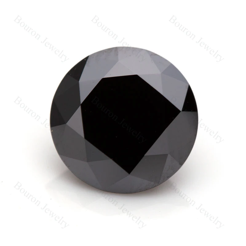 Moissanite Factory Gra Certified Moissanite Black Round Cut Moissanite Pass Diamond Test Pietra Sciolta Per Anello Da Donna