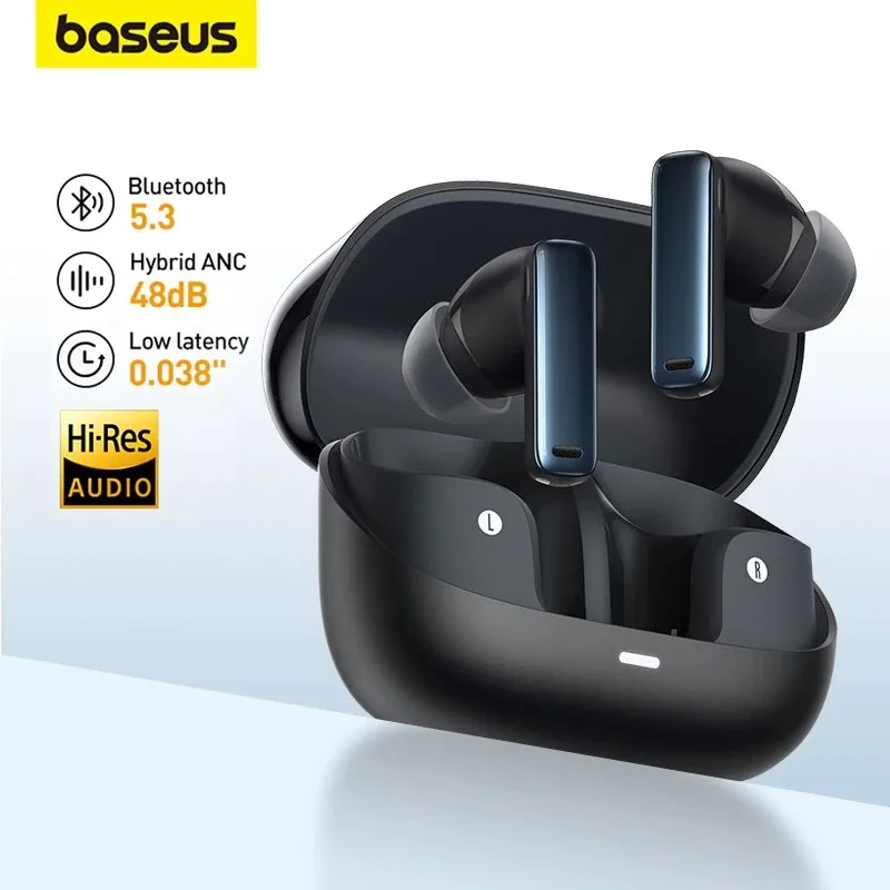 Baseus Bowie-Fones De Ouvido Sem Fio Bluetooth, Cancellamento De Ruido Ativo, Fones De Ouvido Tws, Fone Gamer Headset, 5.3, M2S