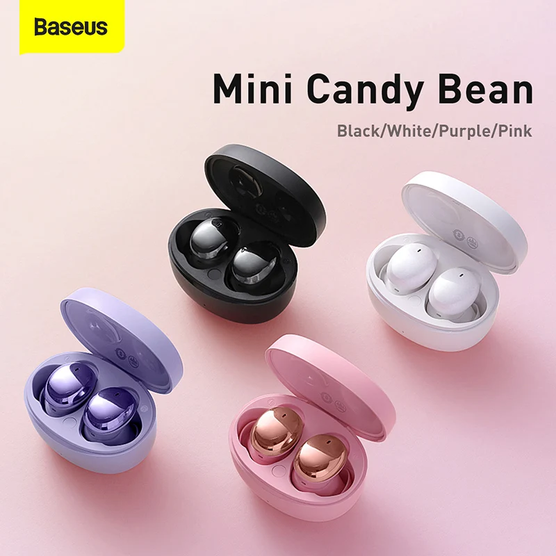 Baseus-Verdadeiro Fones De Ouvido Sem Fio, Bluetooth 5.2, Cuffie Tws, Microfone Hifi, Fones De Ouvido, Carregamento Rbaspido,