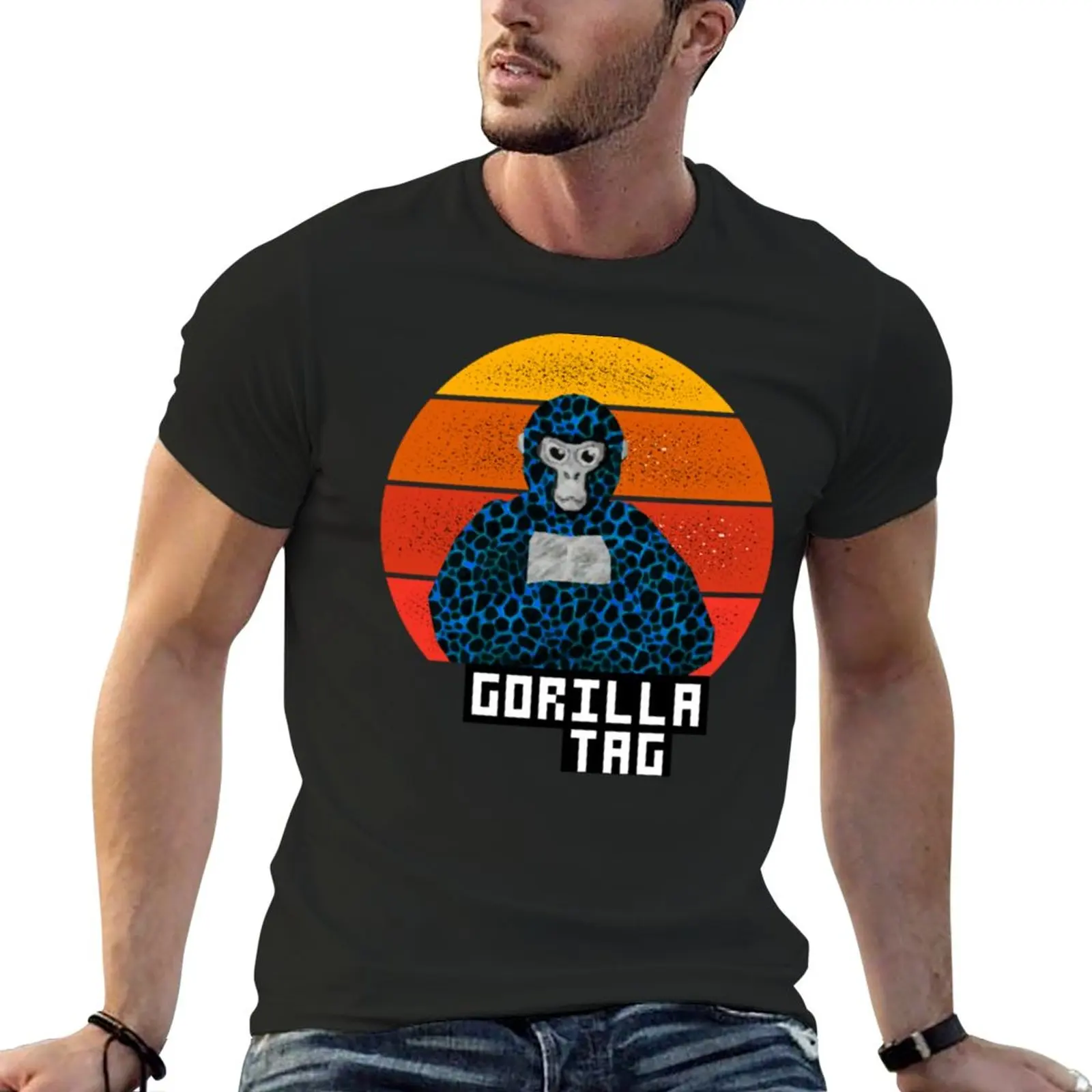 Gorilla Tag Pfp Maker Gorilla Tag Blue Lava Vintage T-Shirt Manica Corta T-Shirt Uomo T-Shirt Oversize Magliette Per Uomo