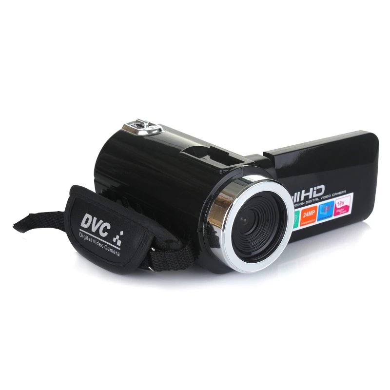 Videocamera Digitale Classica Da 24Mp Hd Videocamera Digitale Schermo Lcd Da 3 Pollici Fotocamera Con Zoom Digitale 18X Videocamera Digitale D08A