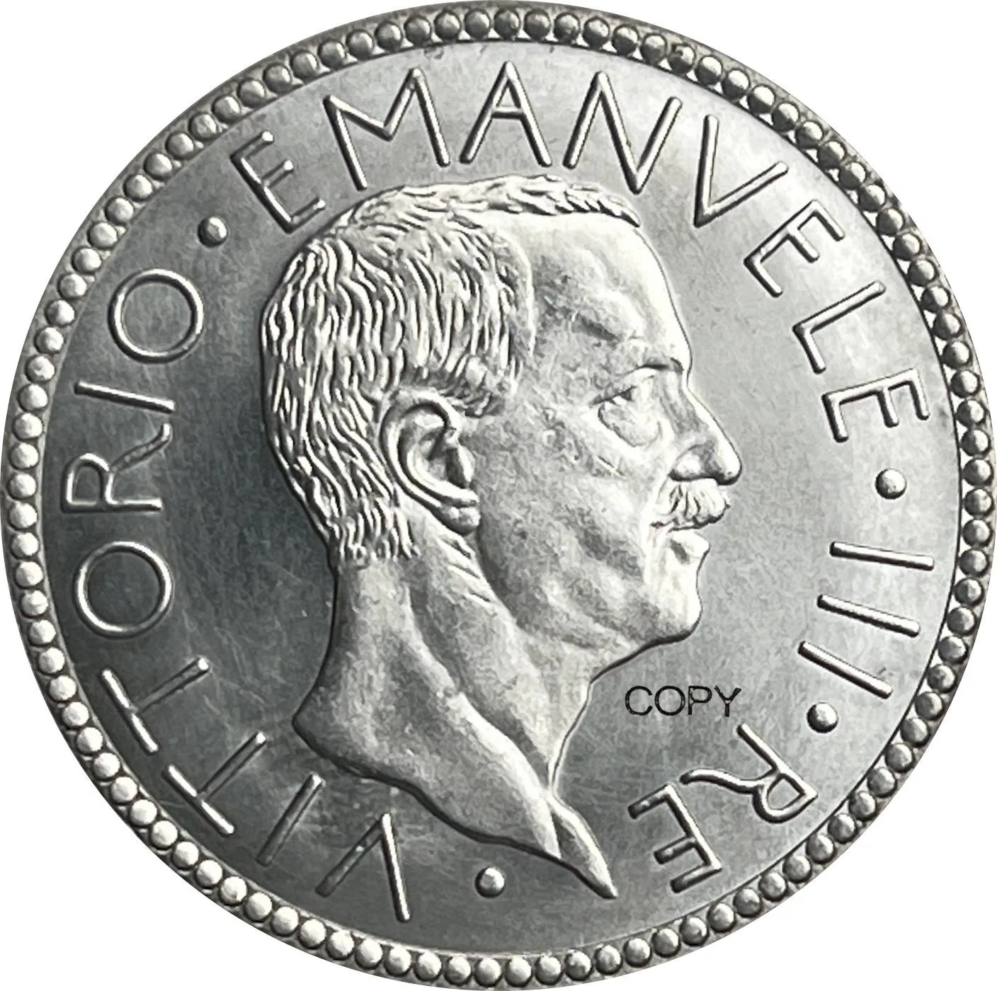Italia 1930 20 Lions Victor Emanuele Iii Head King Italia Cupronichel Argento Placcato Copy Coin Collezione Antica Commemorativa