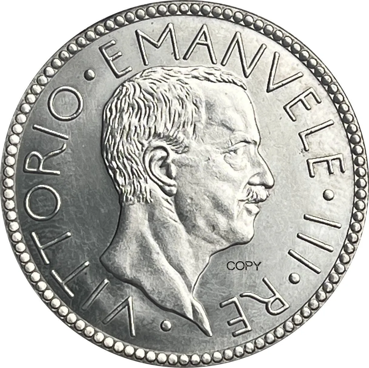 Italia 1929 20 Lions Victor Emanuele Iii Head King Italia Cupronichel Argento Placcato Copy Coin Collezione Antica Commemorativa