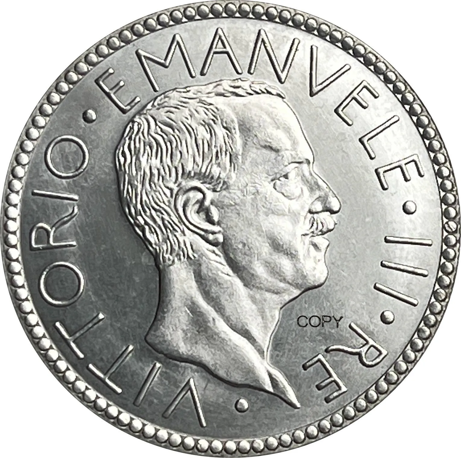 Italia 1934 20 Lions Victor Emanuele Iii Head King Italia Cupronichel Argento Placcato Copy Coin Collezione Antica Commemorativa