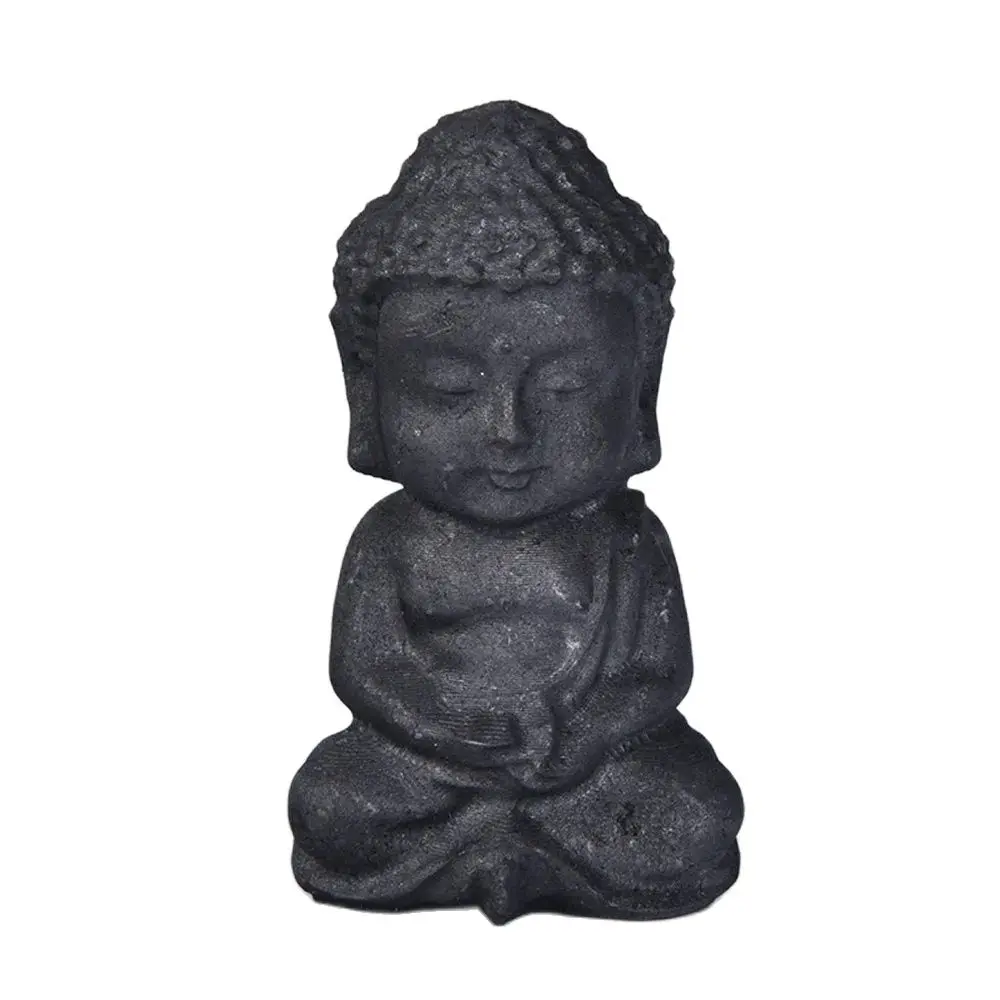 Natural Schungite Black Shungite Buddha Statue Energy Quartz Reiki Stones For Crystals Healing Fengshui Meditation Home Decor
