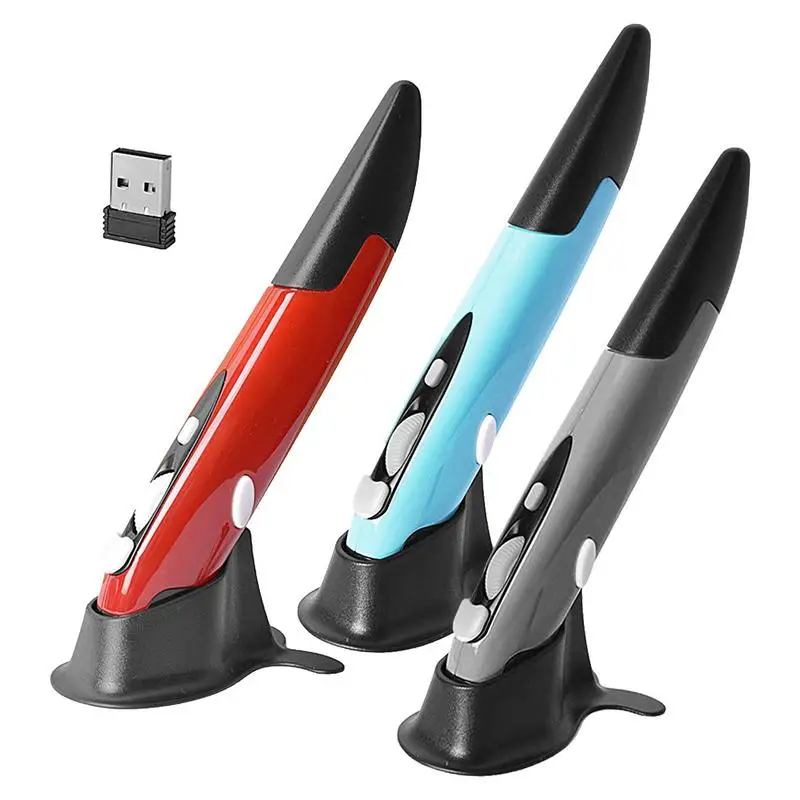 2.4G Usb Wireless Pen Mouse Presentatore Ottico Penna Mouse Mouse Ergonomico Per Computer Laptop Smart Tv Box Con Penna Touch