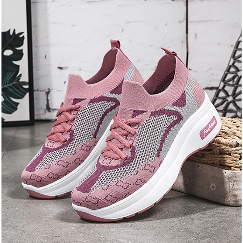 Soft Women Vulcanize Sneakers Scarpe Mesh Sneakers Scarpe Da Donna Sneakers Tenis Feminino 2023 Autunno Moda Casual Sneakers Da Donna