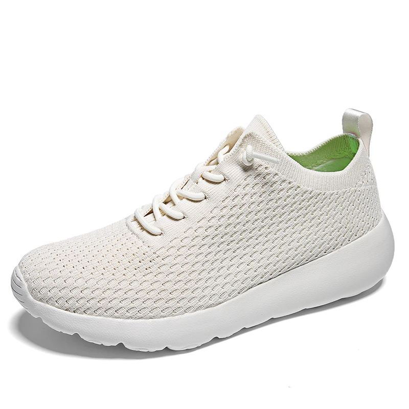 Casual Walking Shoes For Women Breathable Sports Socks Shoes Womens Outdoor Mesh Solid Color Sneakers Lace-Up Training Shoe
