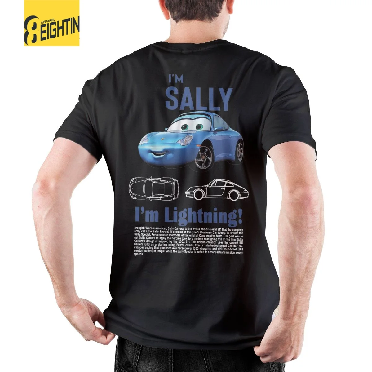 Uomo Sally I Am Lightning Cars Magliette Mcqueen Cotone Abbigliamento Creativo Manica Corta Girocollo Tee Shirt Plus Size T-Shirt