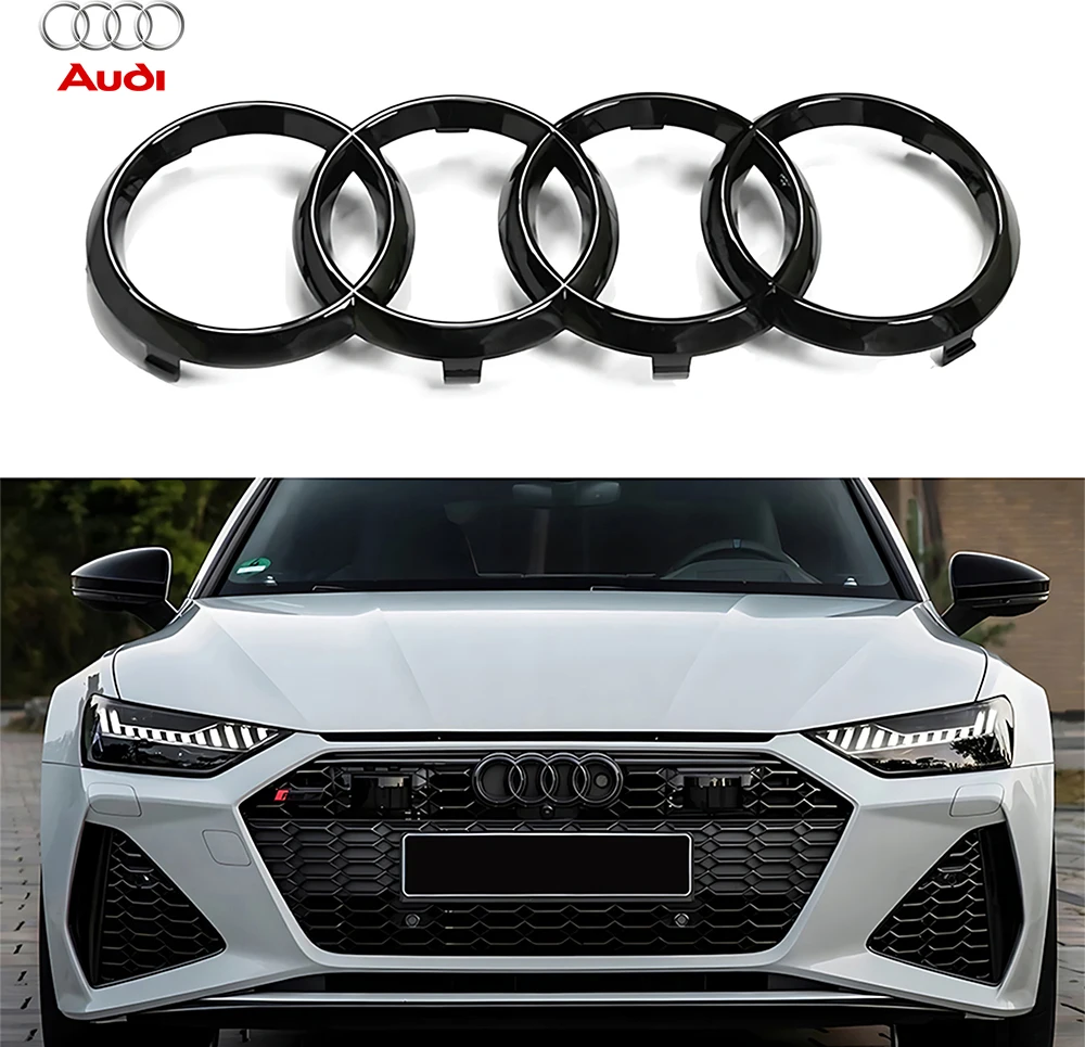 3D Abs Audi Originale Auto Anteriore Posteriore Emblema Adesivi Per Audi A4 Nuovo A3 2020-2021 Auto Anteriore Grill Badge Tronco Decora Accessori