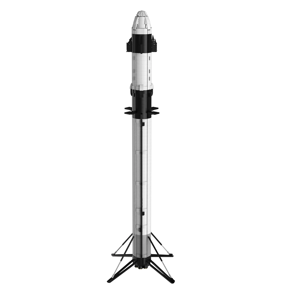 3024Pcs Moc Spacex Crew-4 Scale Space Aviation Con Equipaggio Rocket Building Blocks Falcon Craft Launch Center Vehicle Kids Toy Gifts