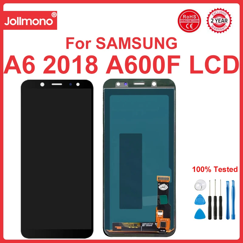 Schermo A600, Per Samsung Galaxy A6 2018 A600 A600F A600Fn Display Lcd Sostituzione Gruppo Touch Screen Digitale