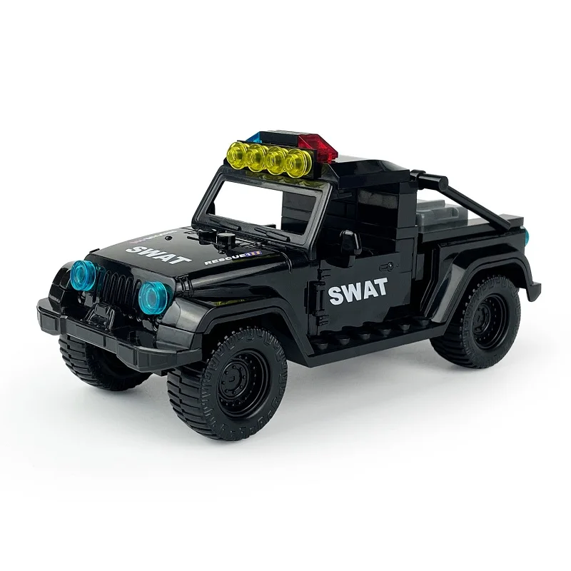 Army Ciry Police Swat Military Truck Orv Black Suv Car Building Mini Action Figures Mattoni Military Army Blocks Toys For Boys