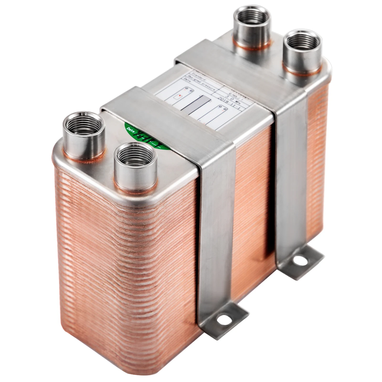 Vevor Scambiatore Di Calore 60 Piastre Scambiatore Di Calore Per Riscaldamento B12-60 Scambiatore Di Calore Piastre In Acciaio
