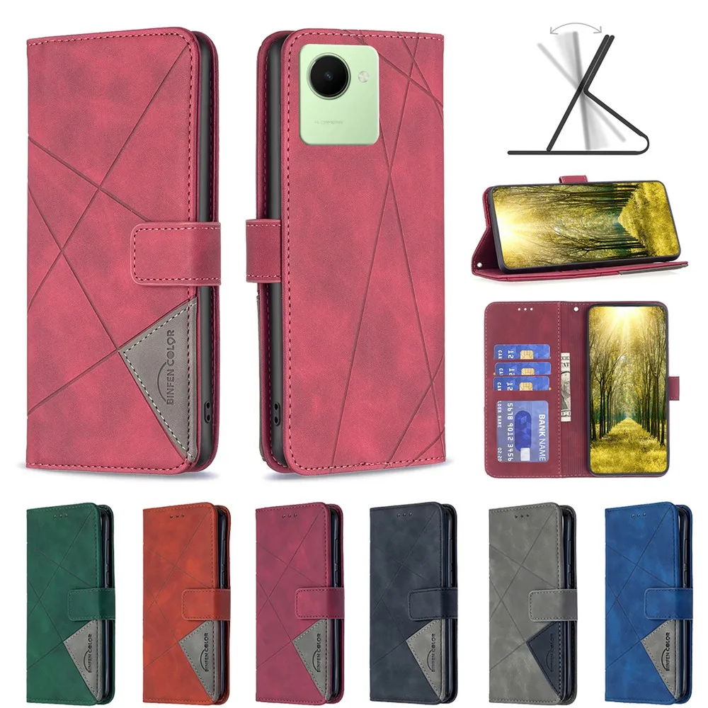 Per Realme C30 Custodia Per Oppo Realme C30 Custodia Cover Coque Flip Wallet Custodie Per Cellulari Cover Sunjolly