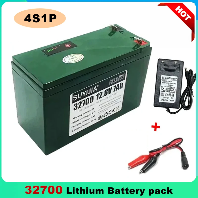 Nuova Batteria Ricaricabile Con Bms Bilanciato, 4 S1P, 32700 Lifepo4, 12.8V, 7000Mah, 4S, 7A, Per Modellini Di Auto Elettriche, Modellini Di Auto