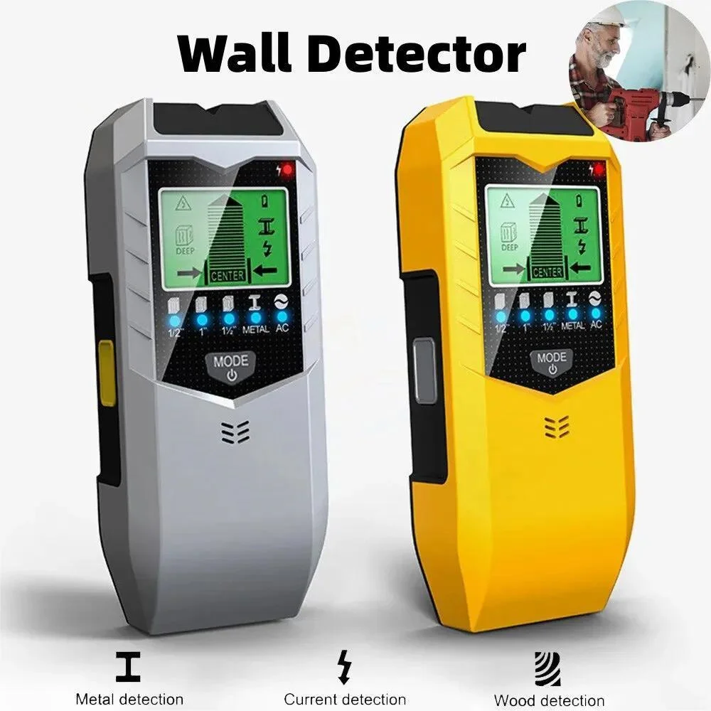 Sh402 Wall Stud Finder Sensor Wall Scanner 5 In 1 Lcd Rilevatore Elettronico Edge Center Wood Current Metal Ac Live Wires Detection