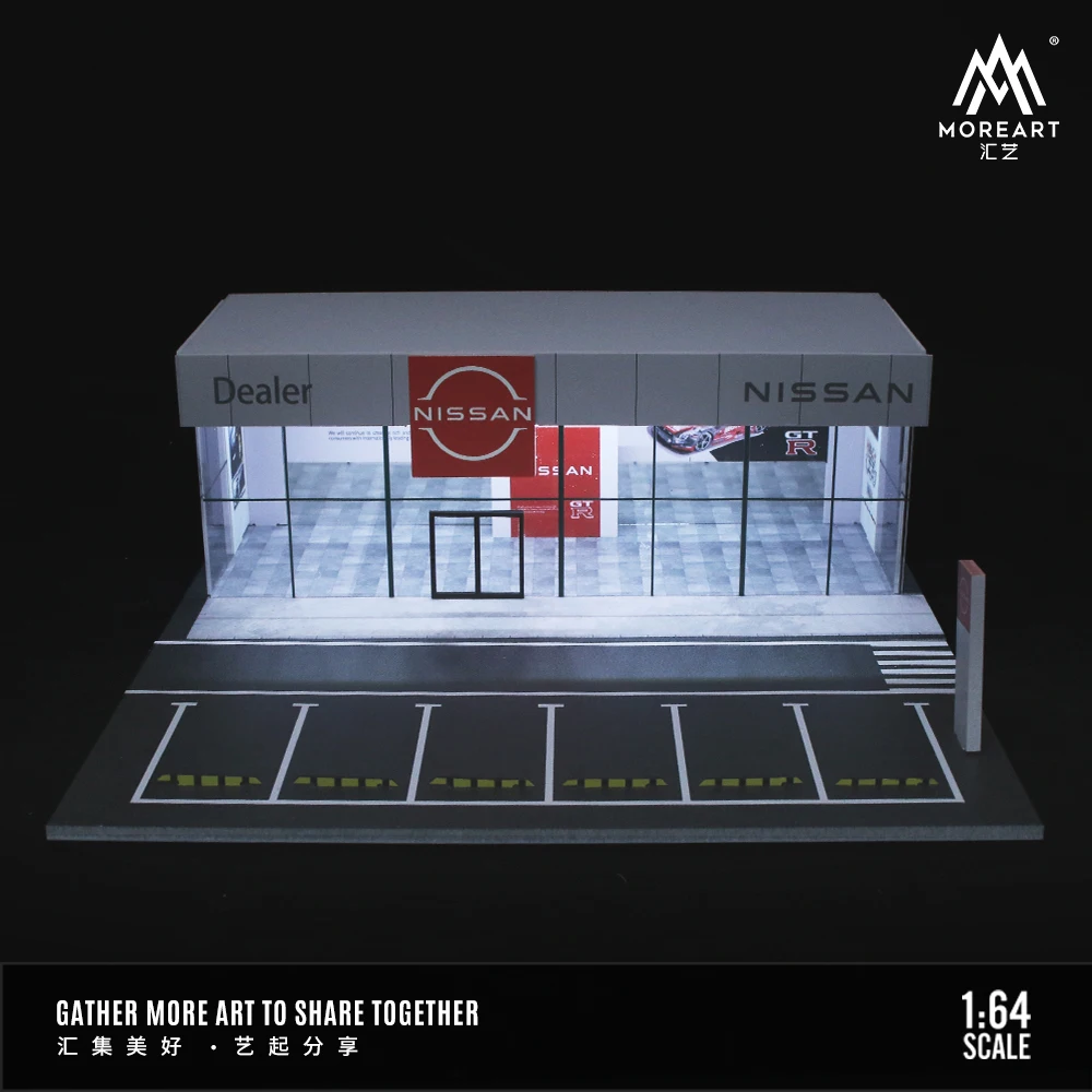 Timemmicro + Moreart 1:64 Nissan Showroom Lighting Assembly Scene - In Stock-Consegna Veloce