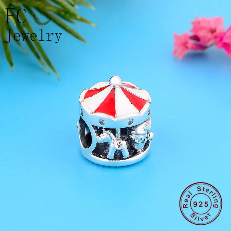 Fc Jewelry Fit Original Brand Charms Bracciale 100% 925 Silver Hat Penguin Unicorn Bruno Carousel Making Christmas Berloque 2019