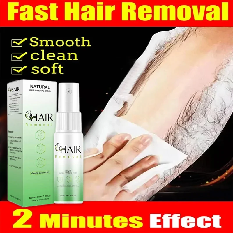 2 Minuti Veloce Depilazione Indolore Spray Inibitore Della Crescita Dei Capelli Braccio Ascella Gamba Depilatoria Permanente Per Donna Uomo Riparazion