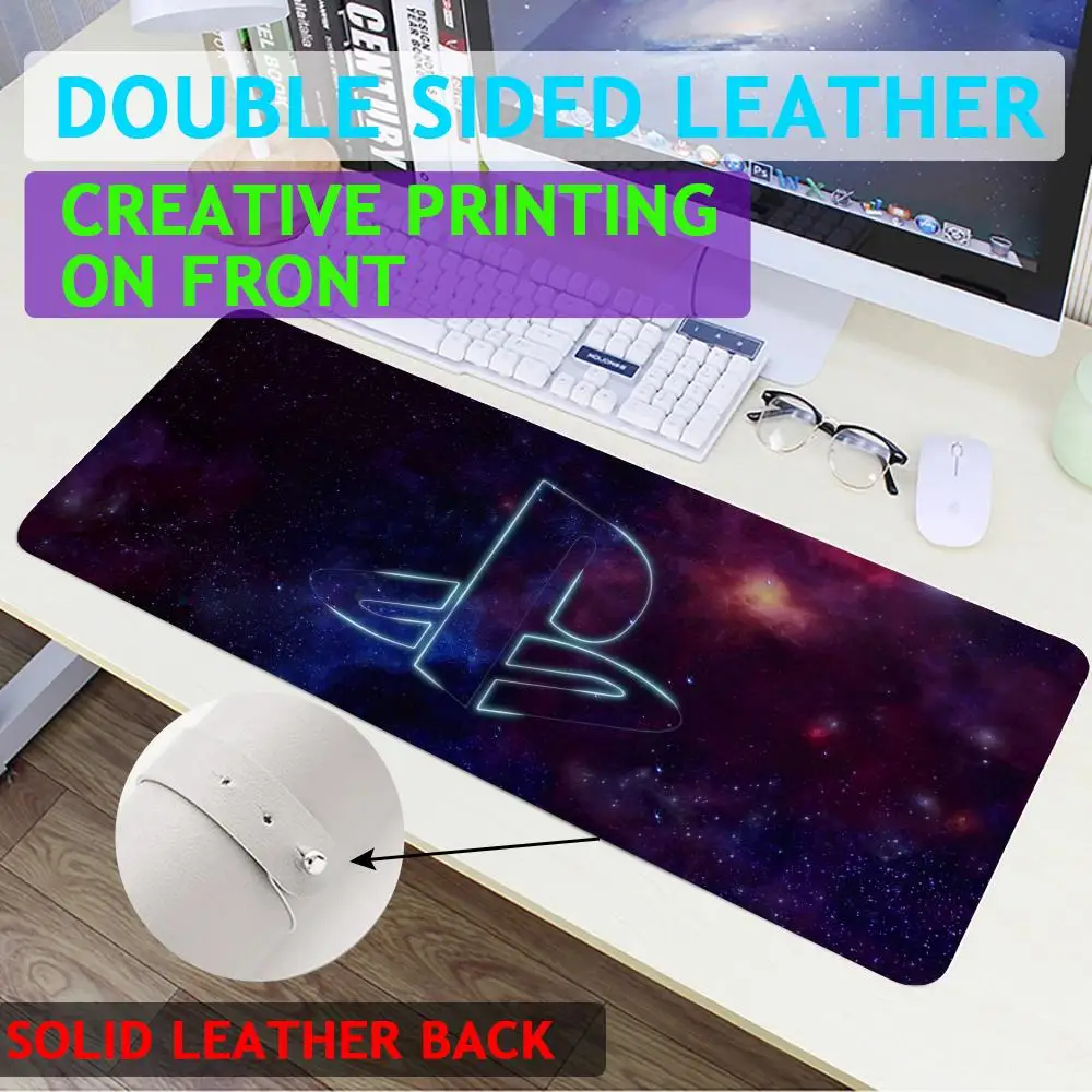 P-Ps5 Mouse Pad Large Computer Mouse Pad Gaming Mouse Pad Waterproof Pu Leather Mouse Pad