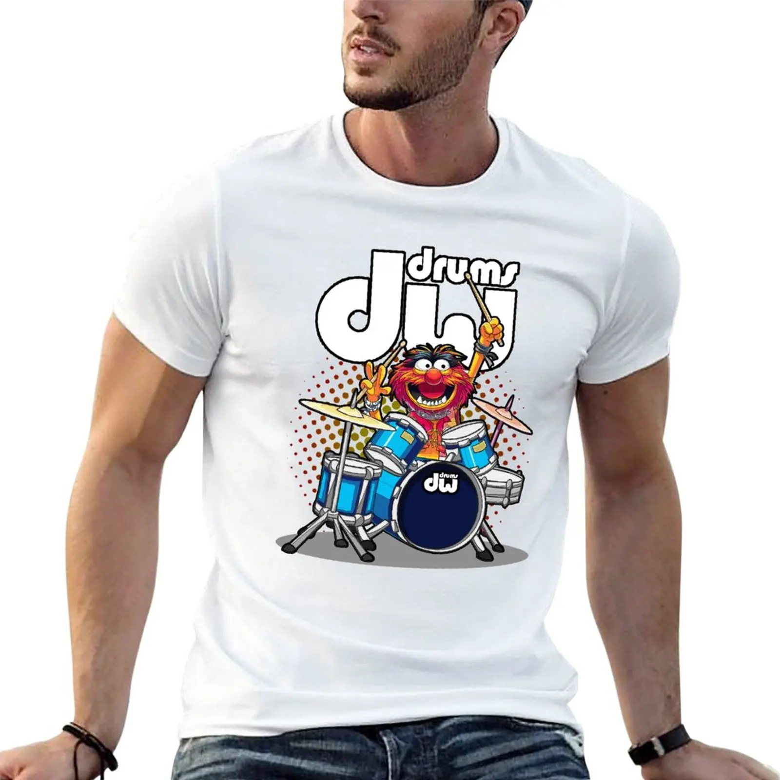 New Animal Batterist Dw Drums T-Shirt T-Shirt Short Top T-Shirt Oversize T-Shirt Da Uomo