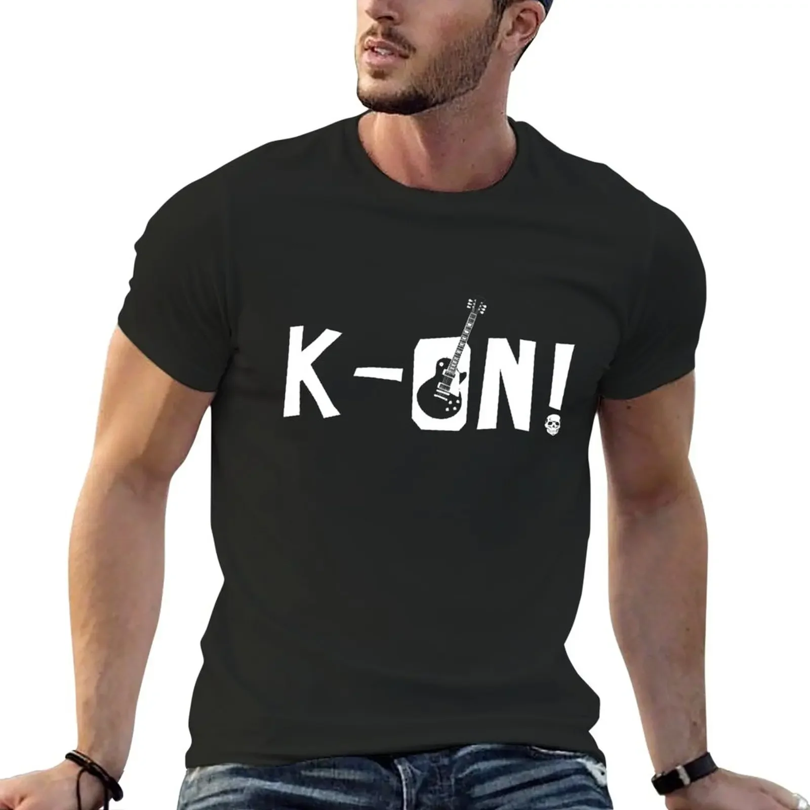 K-On! T-Shirt Animal Prinfor Boys Moda Coreana Blanks Fruit Of The Loom Magliette Da Uomo
