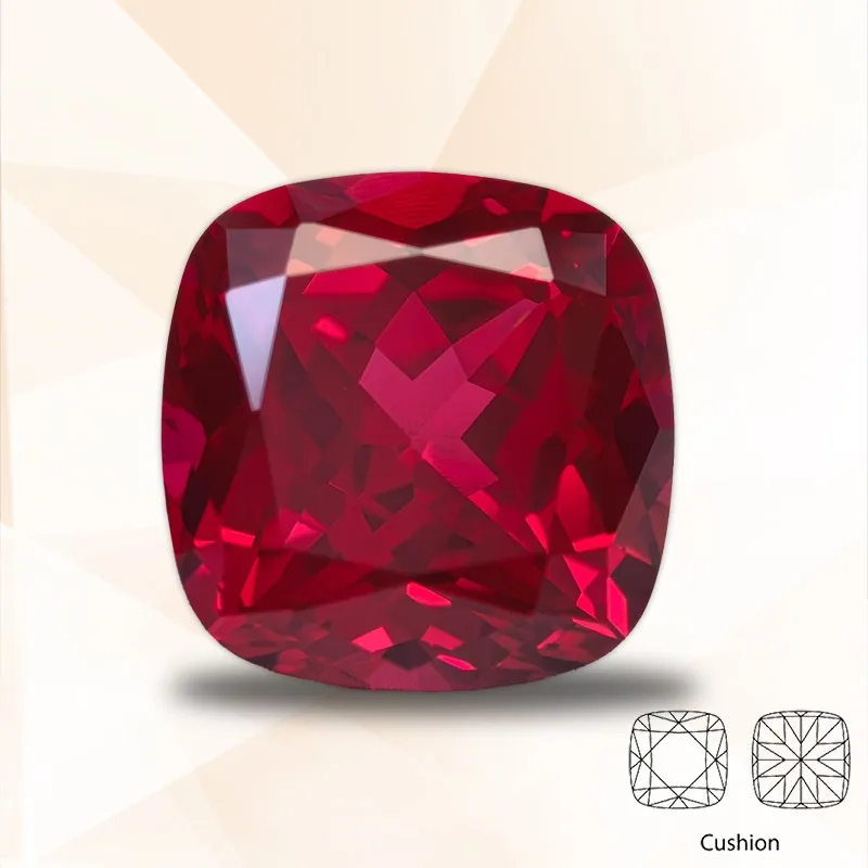 Lab Grown Ruby Cushion Shape Pigeon Blood Red Pietre Preziose Di Alta Qualità Per Gioielli Fai Da Te Che Fanno Materiali Certificato Agl Selezionabile