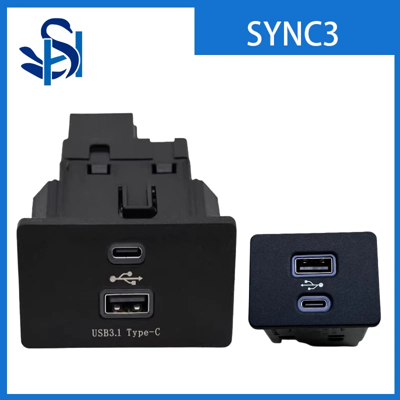 Usb Type-C Carplay Upgrade Dual Multimedia Interface Module Sync 3 Media Hub Per Ford