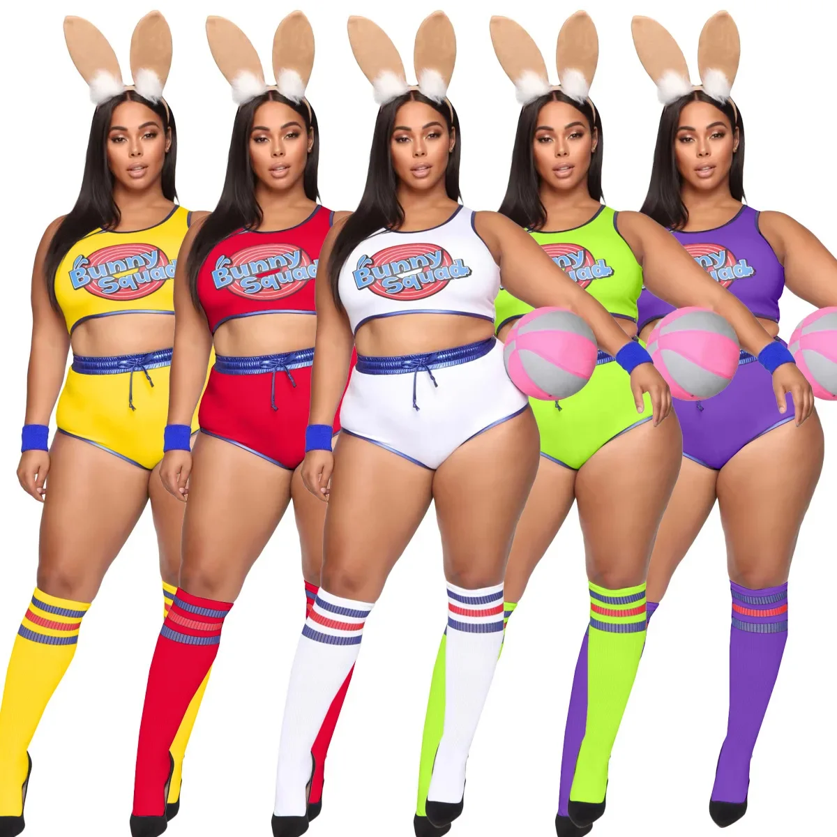 Bunny Costume Space Bunny Rabbit Cosplay Travestimento Bunny Donna Sexy Basket Jersey Halloween Costume Girl