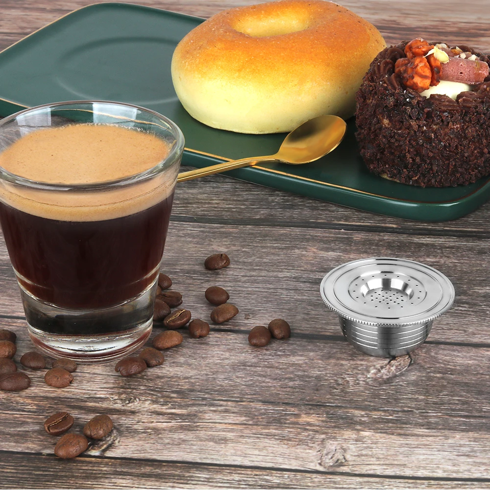 Icafilas Capsule Di Caffè Riutilizzabili In Acciaio Inossidabile Filtri Riutilizzabili Cafe Pod Crema Tazza Da 40Ml Per Bialetti Maker 3A-C273E