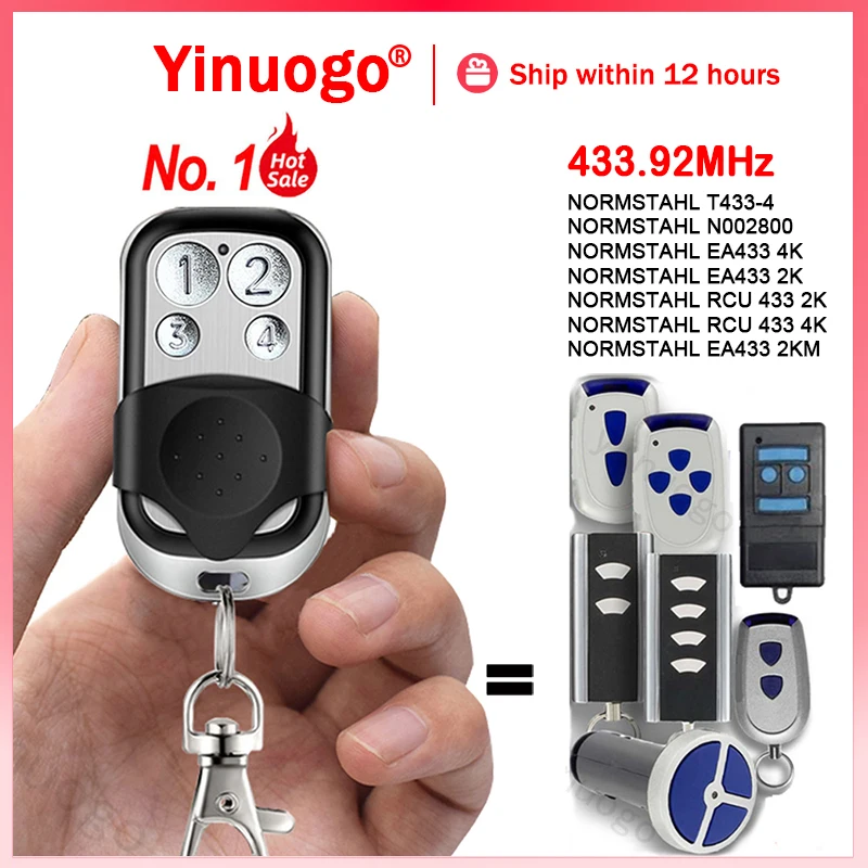 Nuovo Normstahl Rcu 433 2K 4K Telecomando Per Cancello Del Garage 433.92Mhz Rolling Code Normstahl Ea433 2Ks 4Ks Porta Del Garage Telecomandata