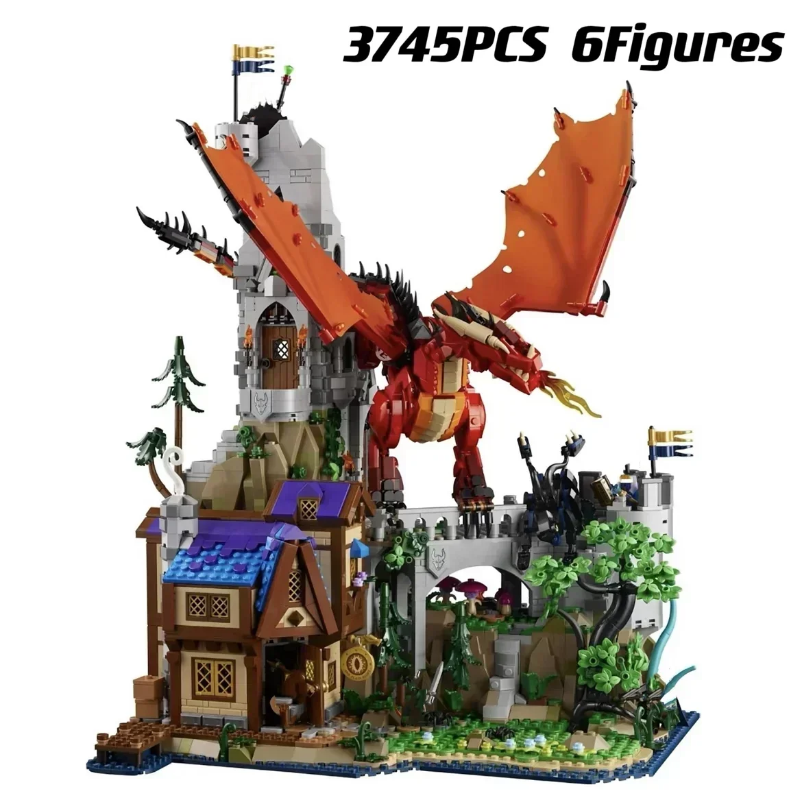 Preordina 2024 Nuove Idee 21348 Gioco Red Dragon Modalità Tale Building Blocks Set Assemblaggio Modello Architettura Giocattoli Mattoni Per Bambini