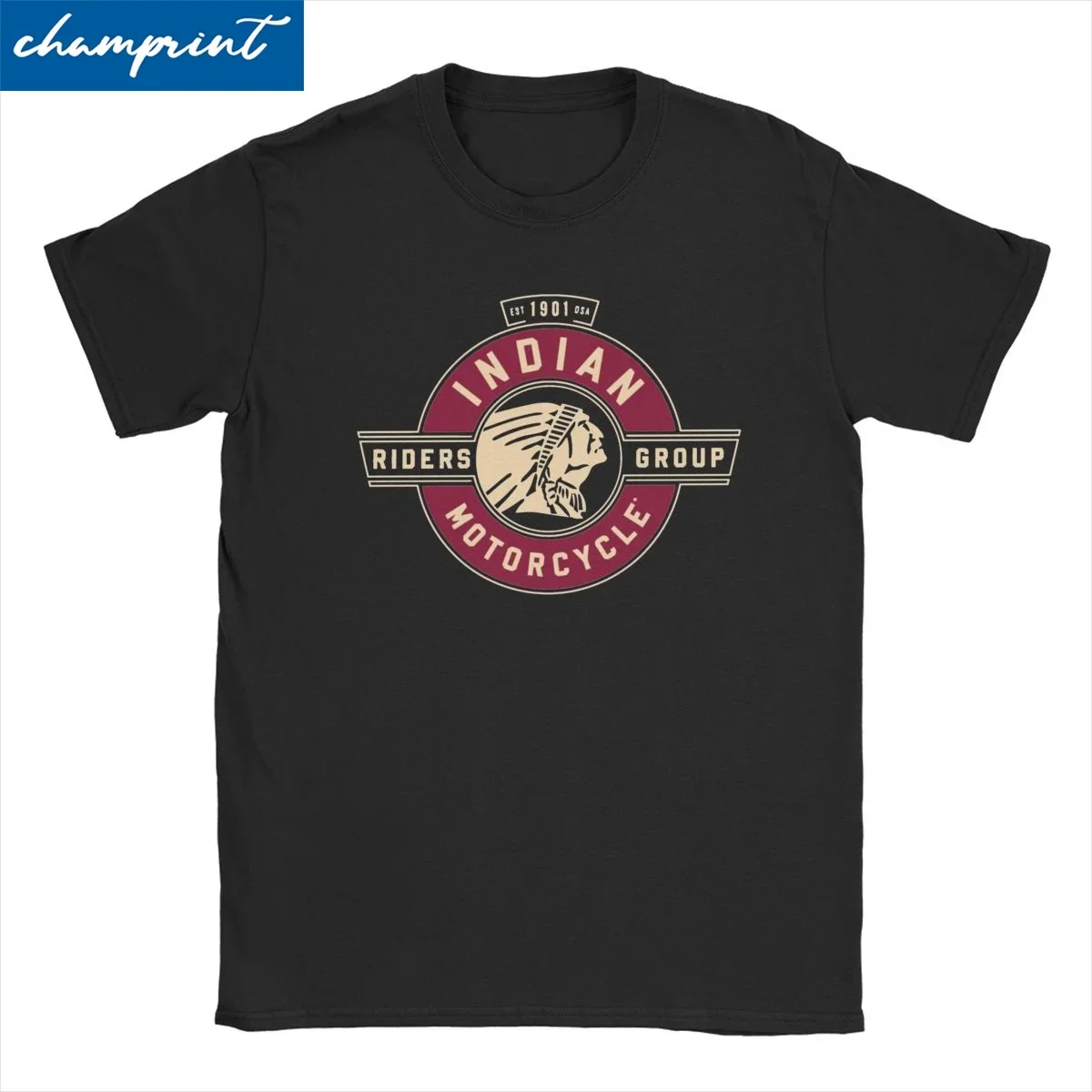 Uomo Donna Black Friday Indian Vintage Motorcycles T Shirt Racing Cotton Abbigliamento T-Shirt Manica Corta T-Shirt Classiche