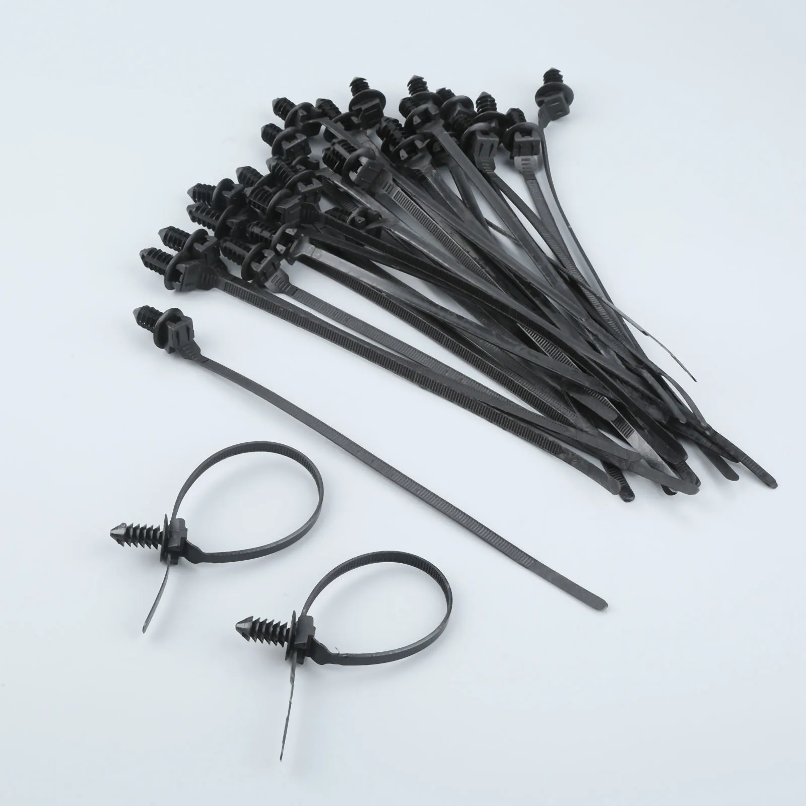 30Pcs Clip Per Fermacravatta Per Auto Clip Di Fissaggio Per Cavi Avvolgibili Avvolgibili Fascetta In Plastica Autobloccante Adatta Per Tutte Le Auto A
