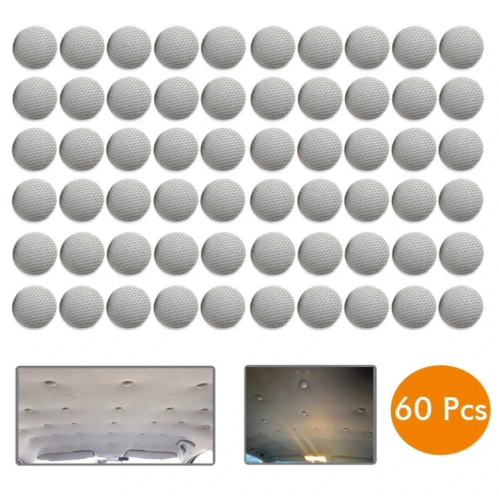 60 Pz Auto Soffitto Panno Fissaggio Tappo A Vite Tetto Riparazione Fibbia Automotive Headliner Riparazione Pulsante Kit Headliner Rivetti Fermo