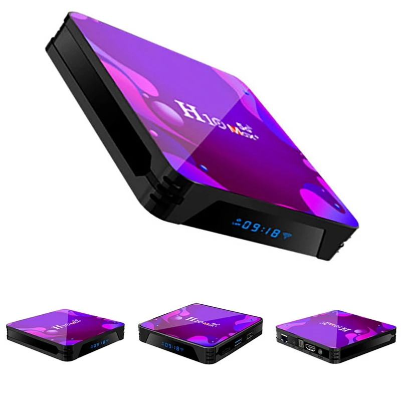 H10 Max Plus Smart Tv Box Android 10.0 4K Dual Band Wifi Media H313
