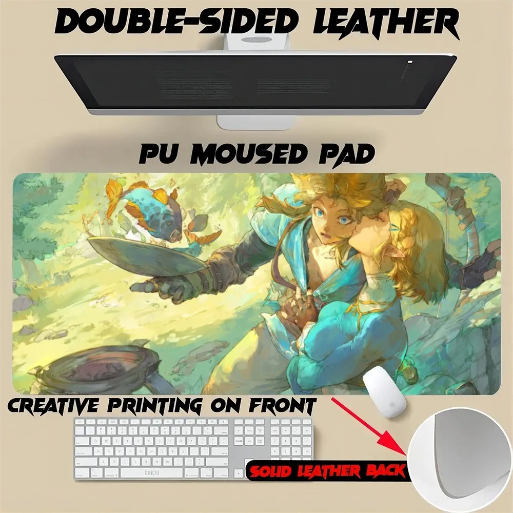 The L-Legends Zeldas Mouse Pad Gamer Mouse Pad Size For Office Mat Desk Simple Waterproof Table Mat Gameing Pu Leather Xxl