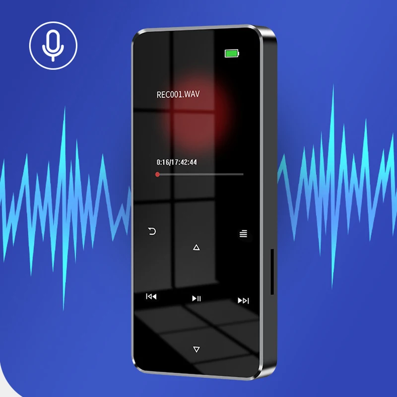 Pollici Tft Mp3 Mp4 Player Touch Screen Bluetooth-Compatibile 5.0 Sport Walkman Radio Fm Con Registrazione E-Book Altoparlante Integrato