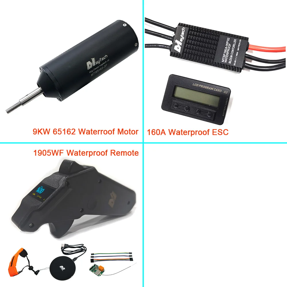 Maytech Efoil Board Motor Esc Remote Kit 9Kw 65162 Engine 160A 32Bit Esc 1905Wf Telecomando Impermeabile Per Scheda Sup Elettrica
