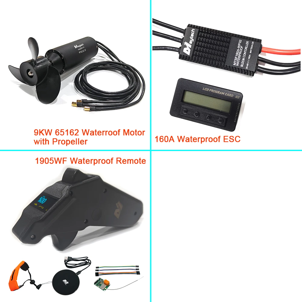 Maytech Efoil Board Motor Esc Remote Kit 9Kw 65162 Engine 160A 32Bit Esc 1905Wf Telecomando Impermeabile Per Scheda Sup Elettrica