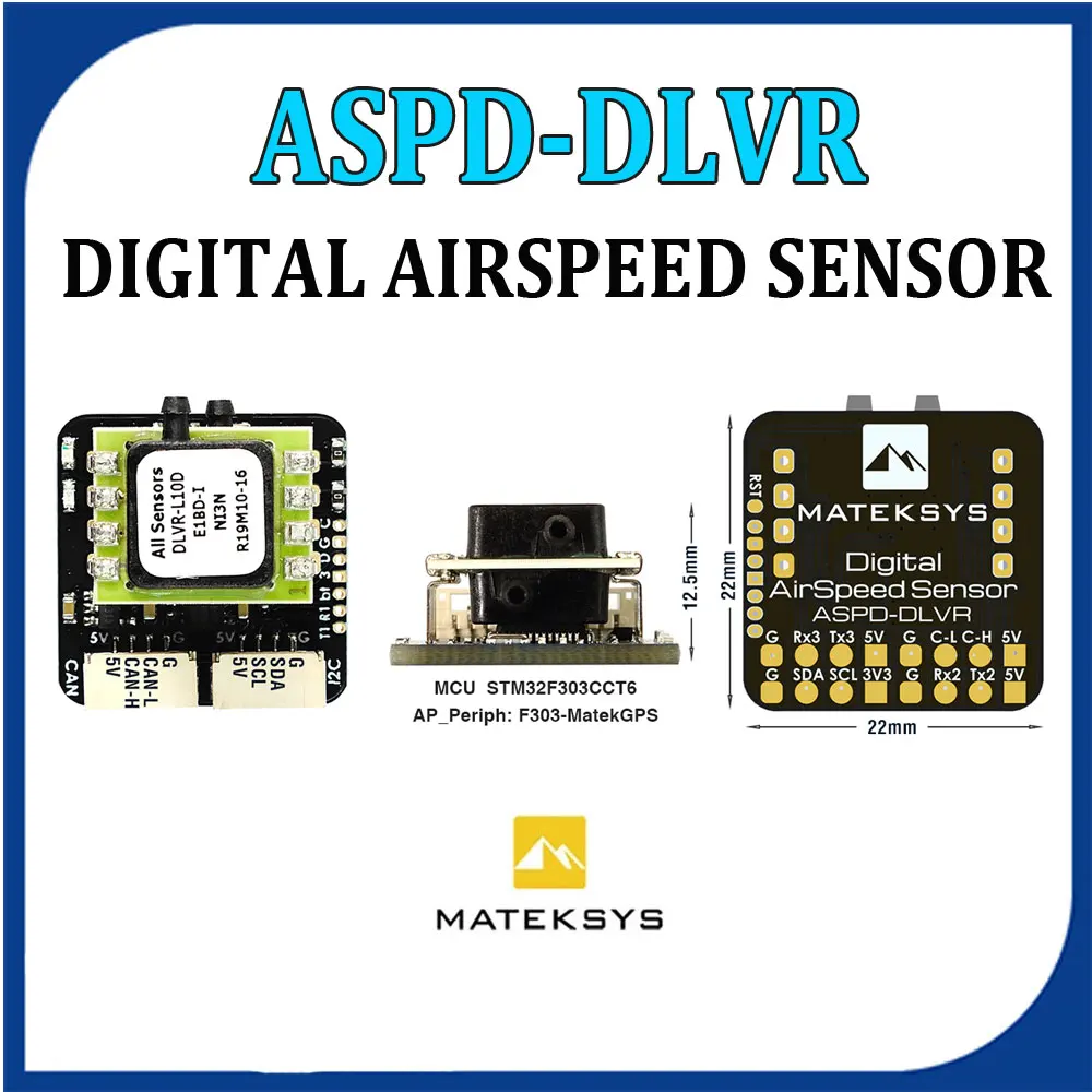 Matek System Digital Flight Speed Sensor Aspd-Dlvr Ardupilot Ap_Perph F405/F303 Can Node 4.5 ~ 5.5V Per Rc Fpv Racing Drone