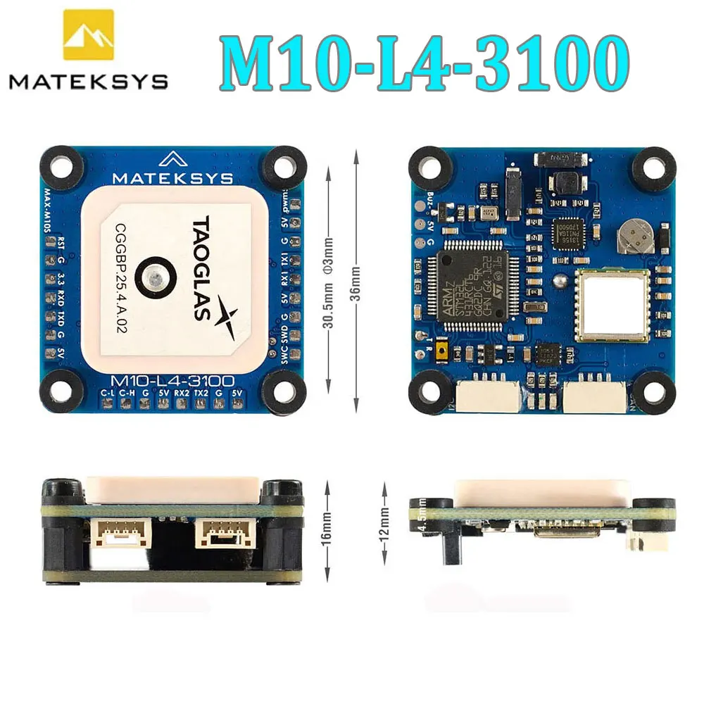Matek M10-L4-3100 Arudpilots Ap_Perph Gps Gnss Max-M10S Con Sensore Airspeed Spl06-001 Modulo Per Rc Fpv Racing Drone