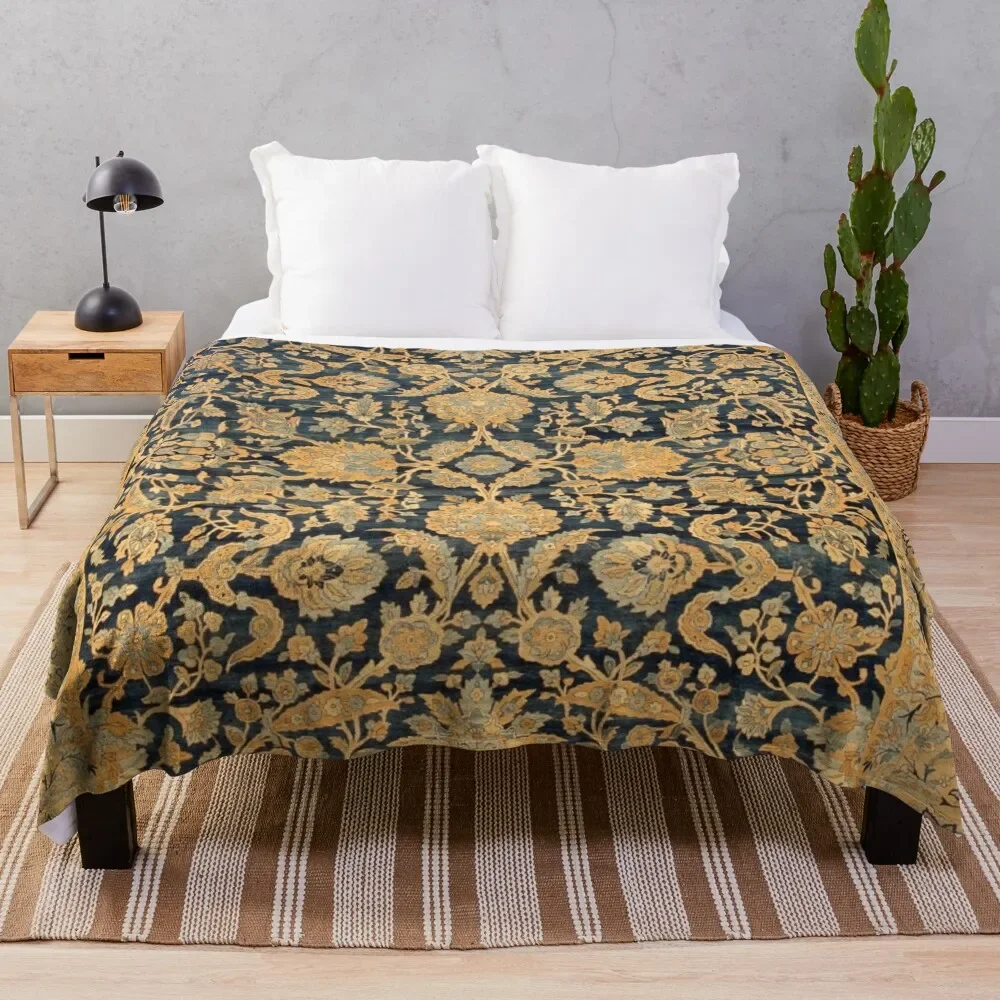 Antico Tappeto Persiano Kirman Stampa Coperta Da Tiro Coperte Morbide Polari Carine Personalizzate