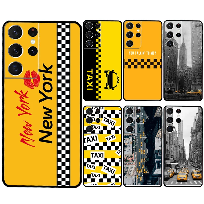 Custodia Per Taxi Giallo Nyc Per Samsung Galaxy S23 S22 S24 Ultra Note 20 10 S8 S9 S10 Plus S20 Fe S21 Fe Cover