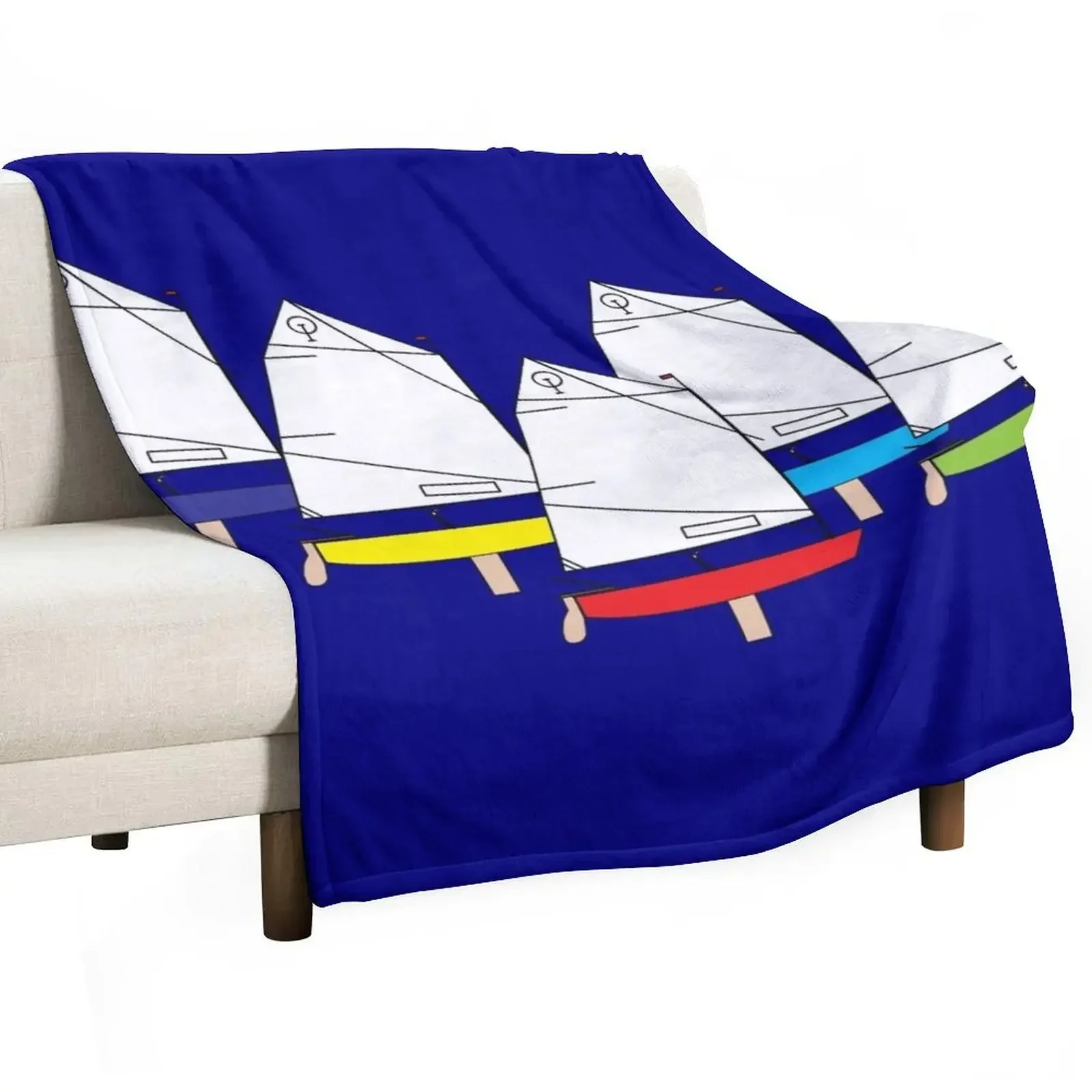Optimist Sailing Dinghy Throw Coperta Divano Decorativo Anime Shaggy Coperte E Plaid Coperte