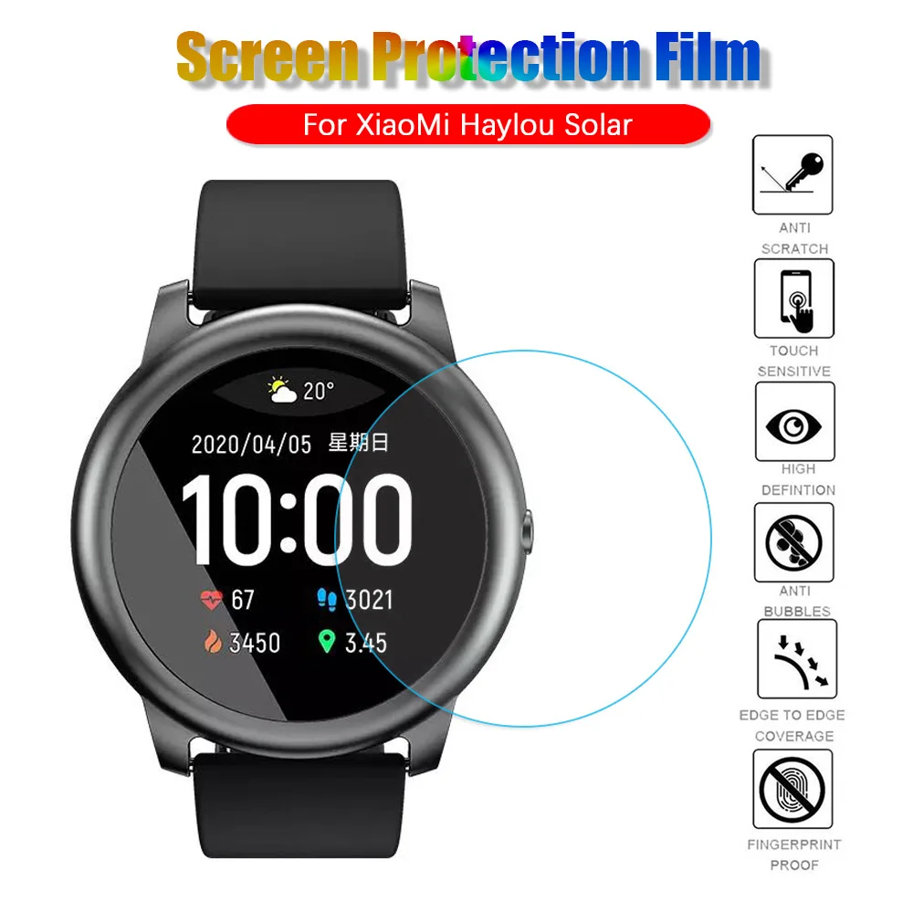 Vetro Temperato 9H Per Xiaomi Haylou Solar Watch Screen Protector Smart Watch Pellicola Protettiva