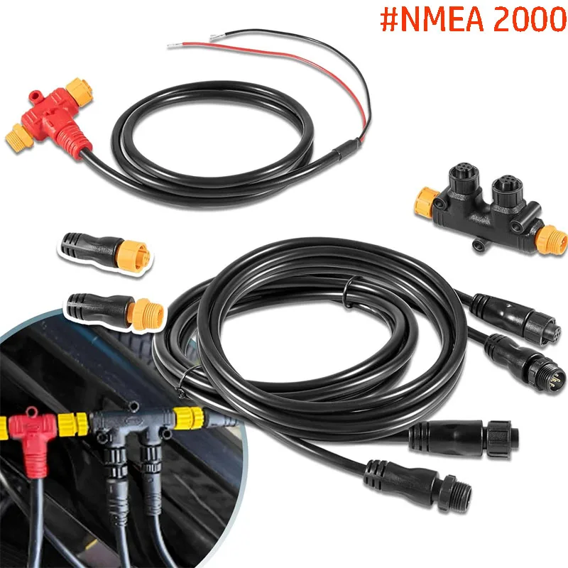 Nmea 2000 Cavi Dorsale Cavi Di Derivazione Dual Tees Kit Terminatori Marine 2K Rete Per Lowrance Simrad Garmin Dual Device