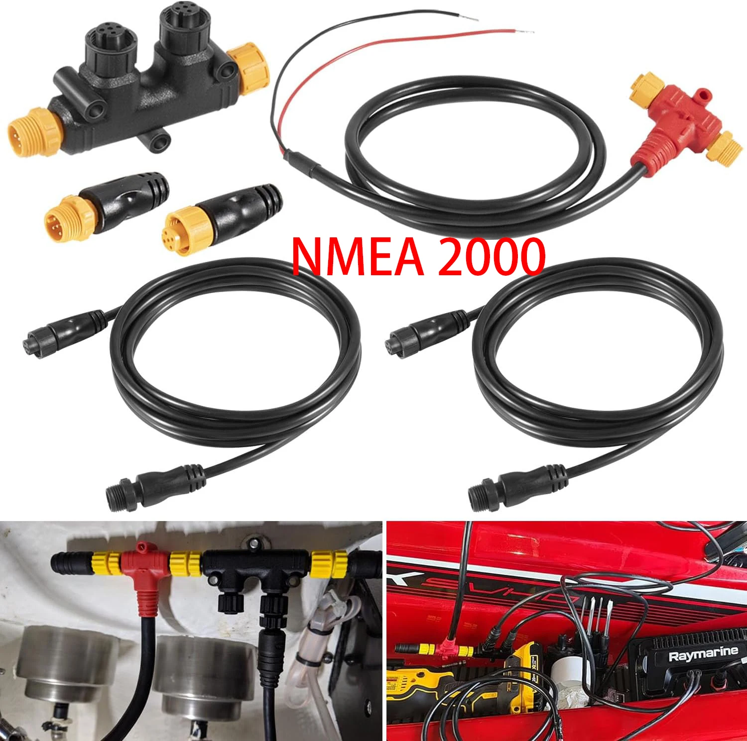 Mx Nmea 2000 Starter Kit Cavi Di Alimentazione Cavi Di Derivazione Kit Terminali Connettore Dual Tee Per Lowrance Simrad Garmin Dual Device